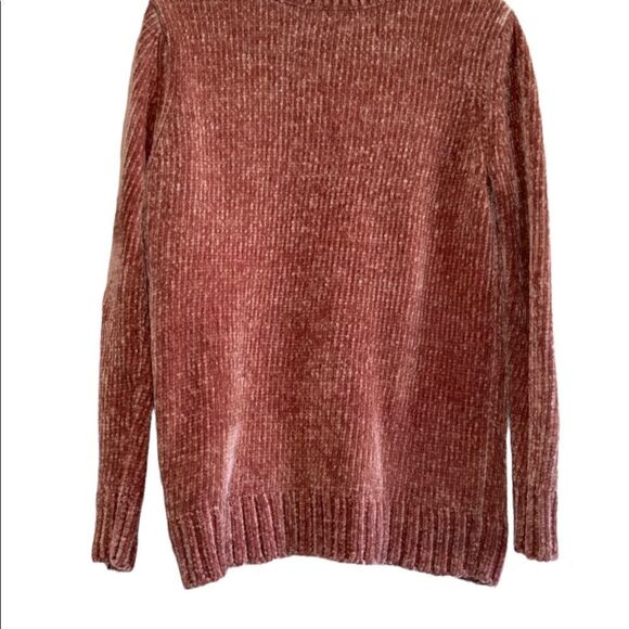 Orvis Sweater Womens L Chenille Chunky Knit Pink Crew Neck Pullover Casual Top - Picture 2 of 3